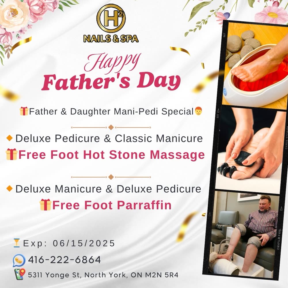 H2 Nails & Spa Father's Day mani-pedi special